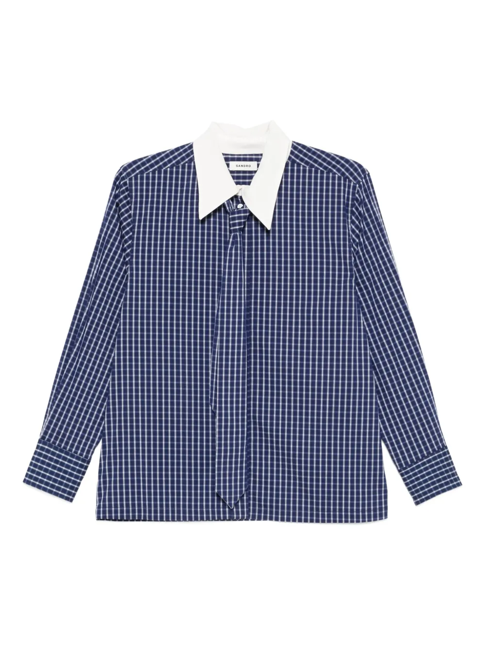 SANDRO blusa con moño en el cuello | azul | Image 1