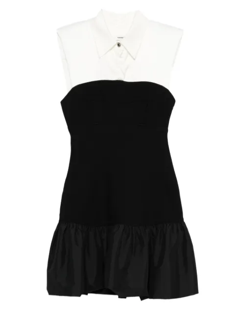 SANDRO ruffle-overlay mini day dress