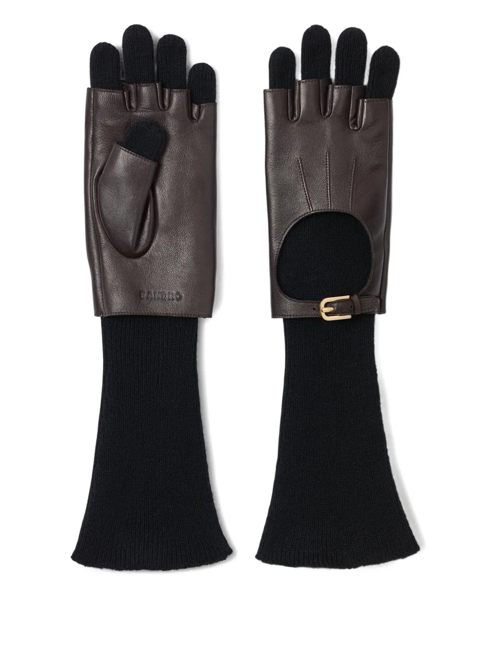 SANDRO layered gloves | Brown | Image 1