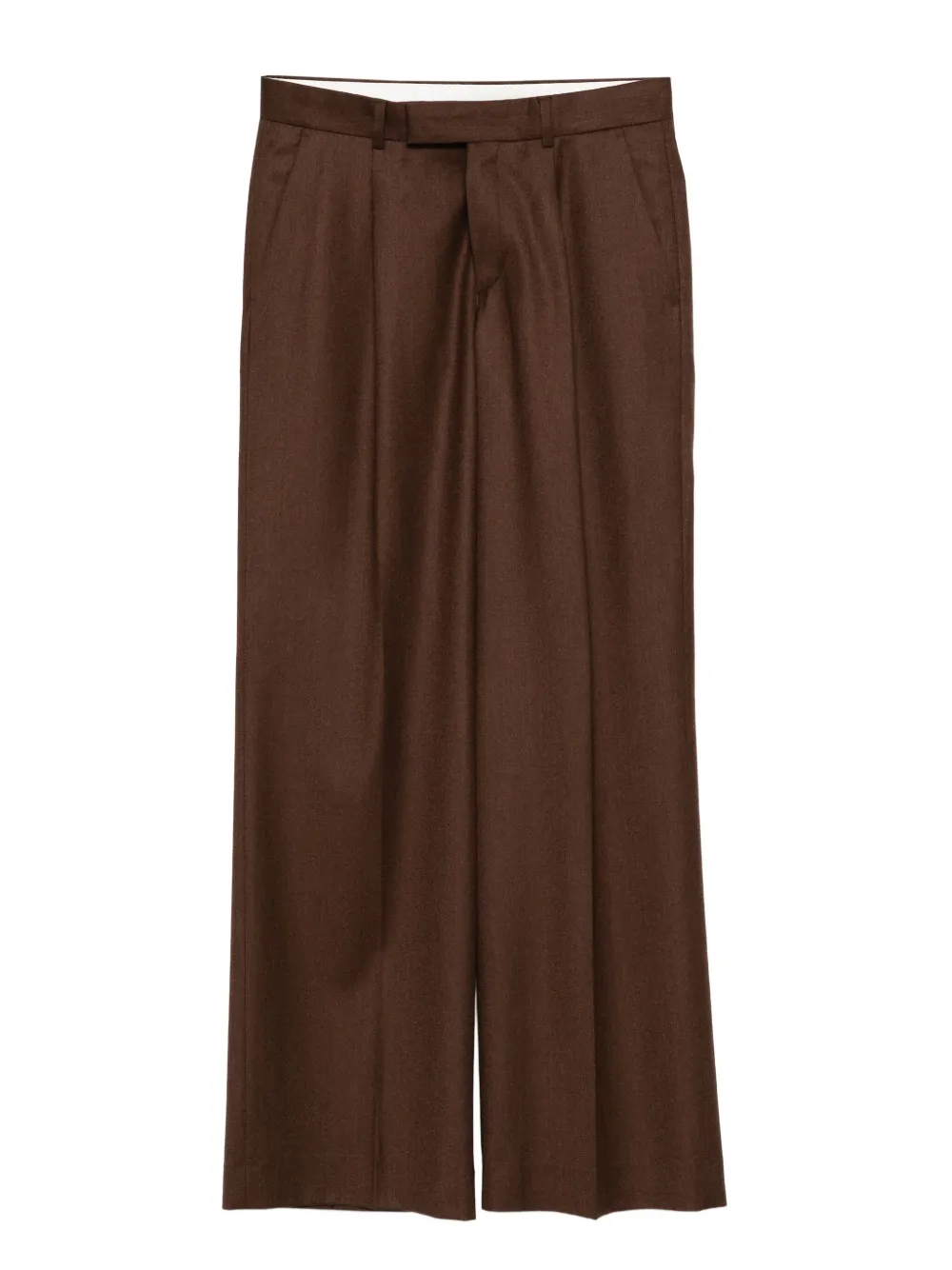 SANDRO pantalon en laine vierge à plis | marron | Image 1