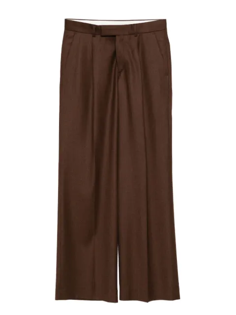 SANDRO pleated-detail virgin-wool trousers