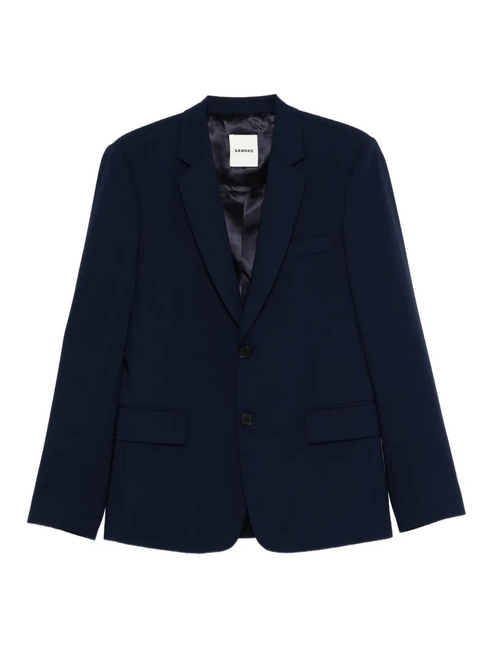 flap-pocket button blazer