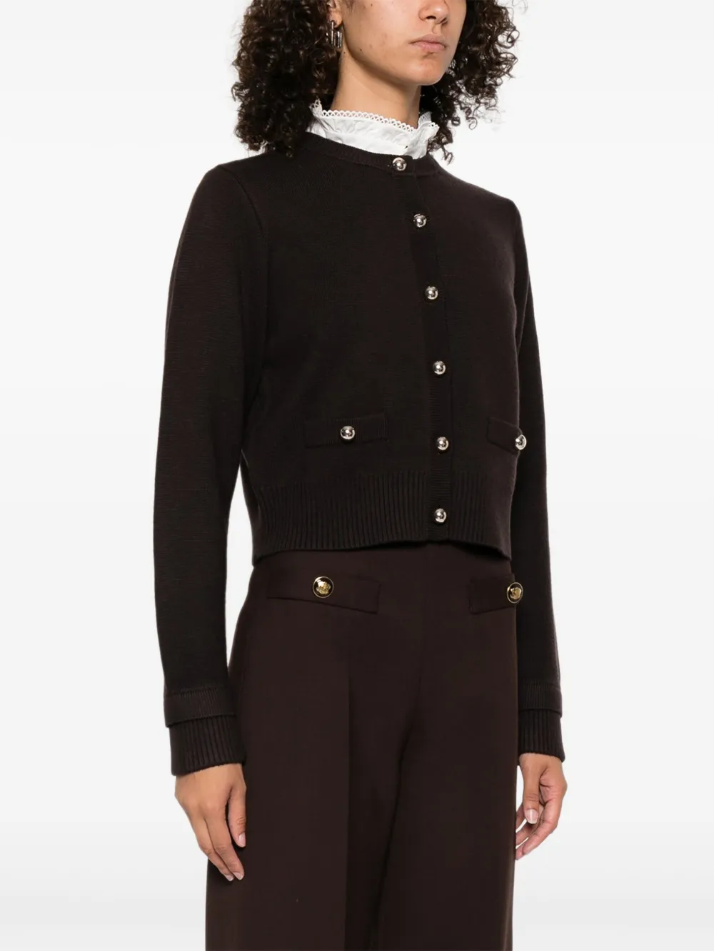 SANDRO Vest met knoopsluiting Bruin