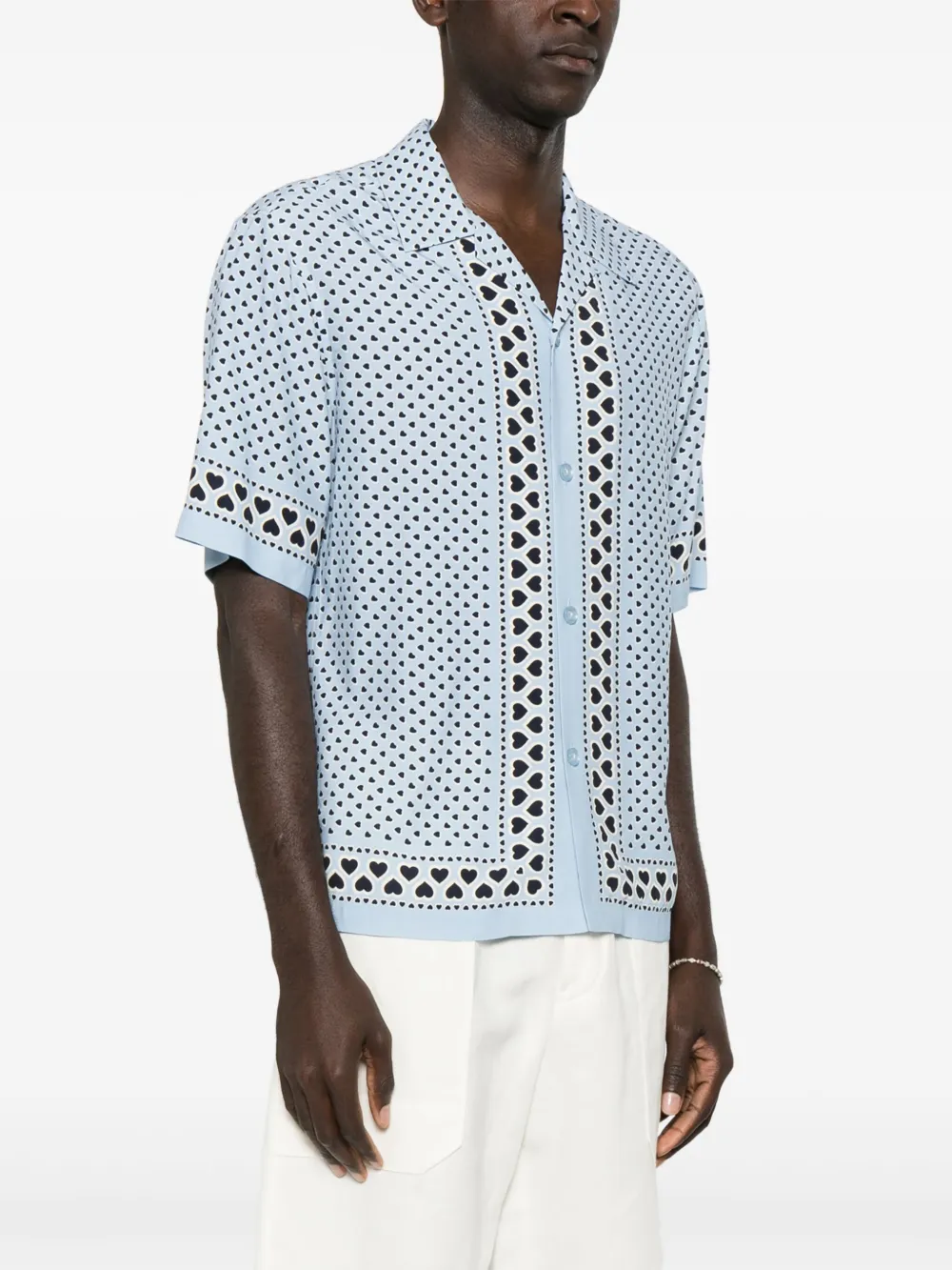SANDRO T-shirt met hartprint Blauw