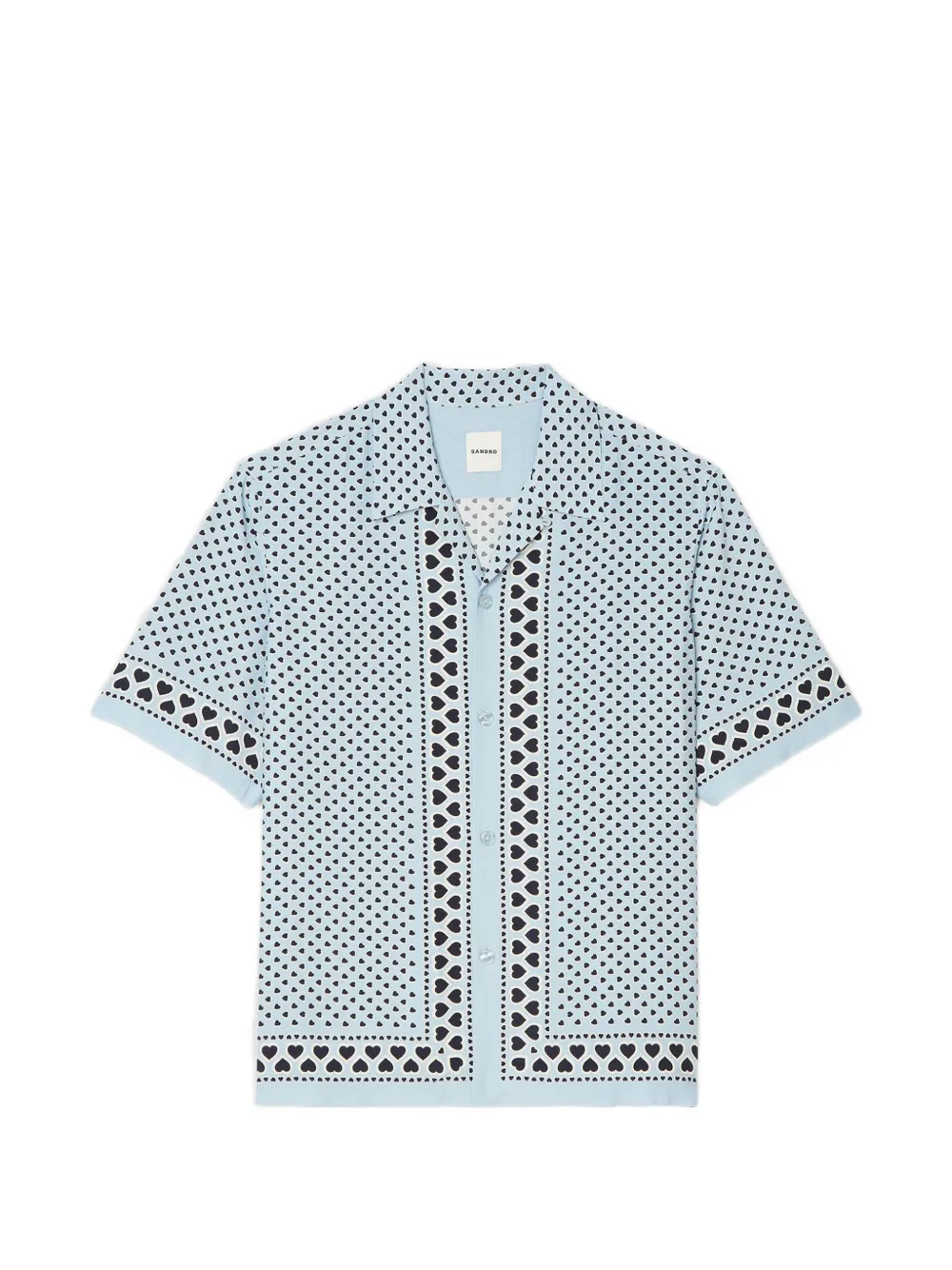 SANDRO T-shirt con stampa a cuore - Blu