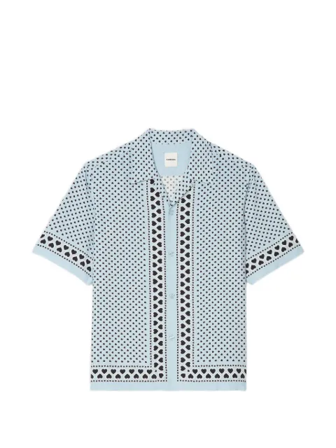 SANDRO heart motif flowing shirt