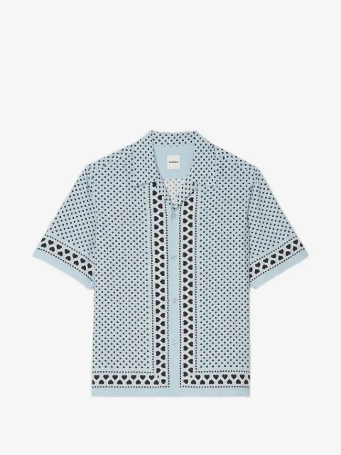 SANDRO heart motif flowing shirt