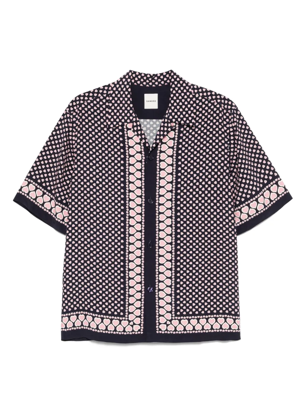 SANDRO T-shirt con stampa a cuore - Blu