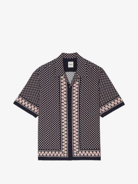 SANDRO heart motif flowing shirt