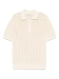 SANDRO open-knit polo shirt - Neutrals