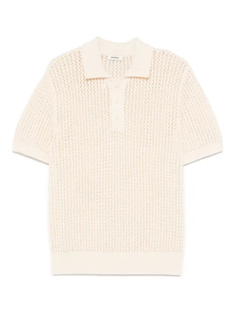 SANDRO Opengebreid poloshirt