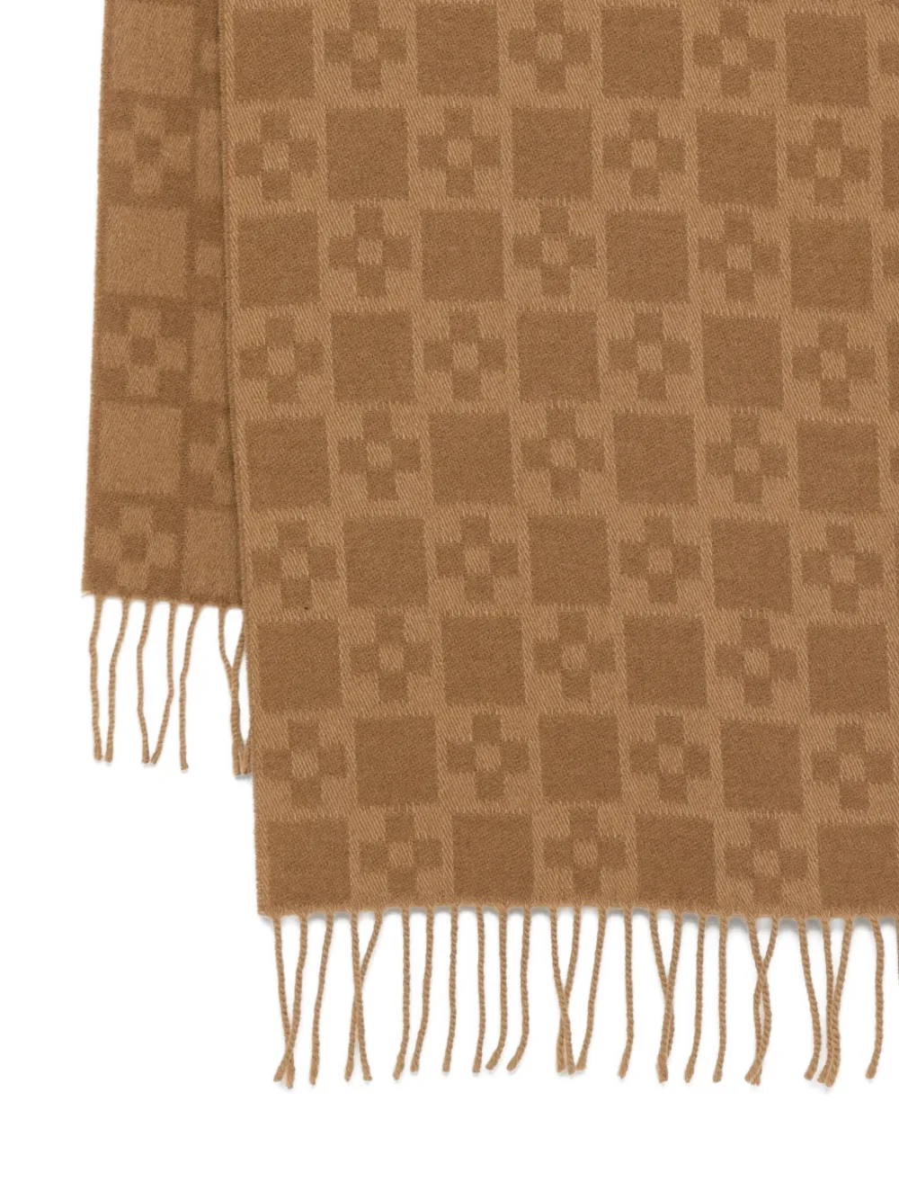 SANDRO Sjaal met geometrische patroon Camel