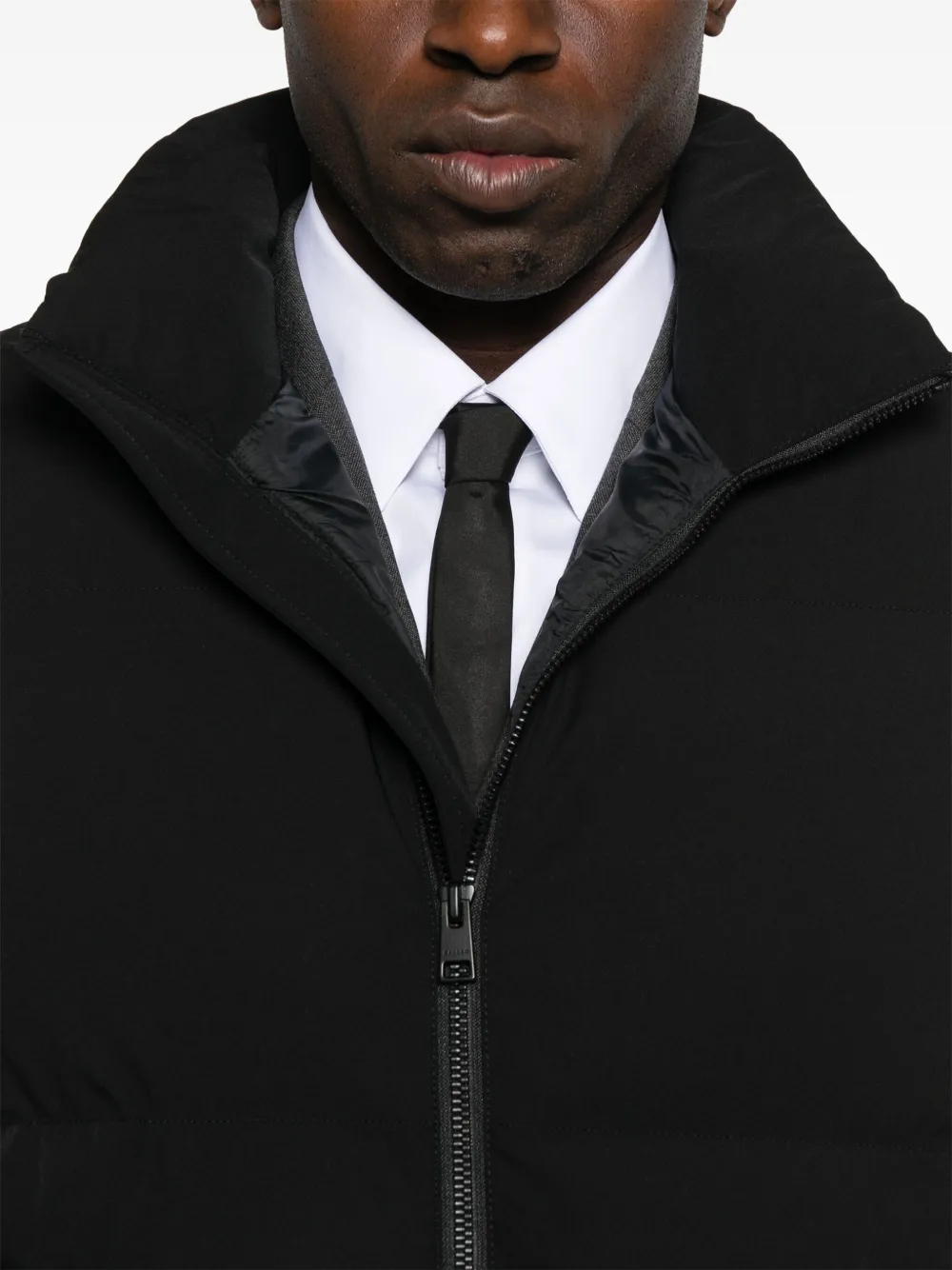 SANDRO Gewatteerd jack met rits Zwart