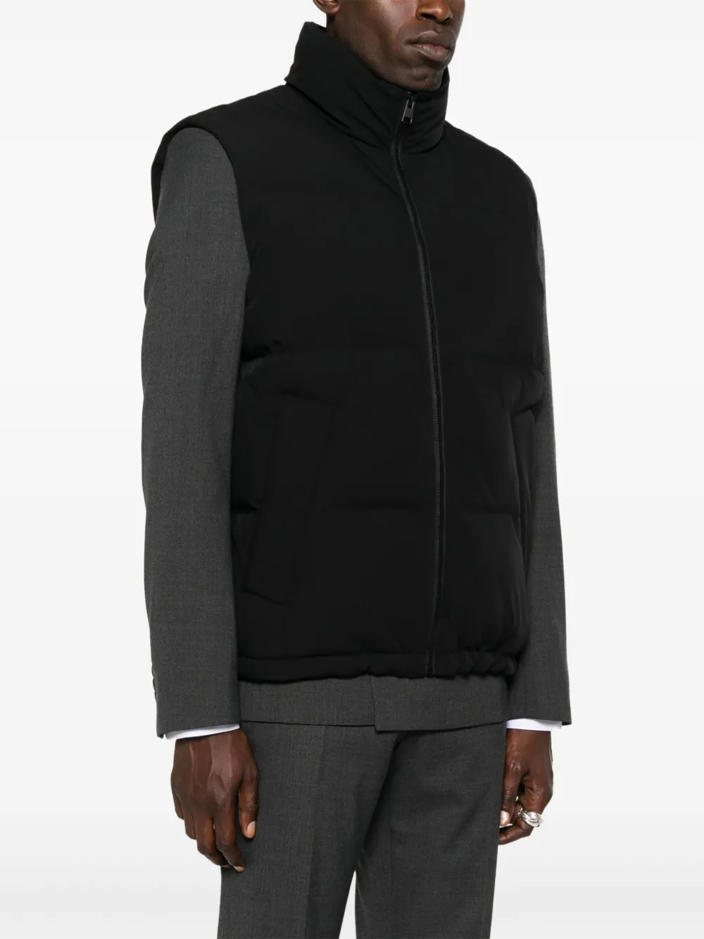 SANDRO Gewatteerd jack met rits Zwart