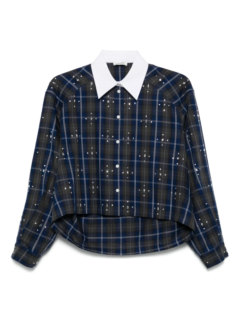 SANDRO Geruit blouse Blauw