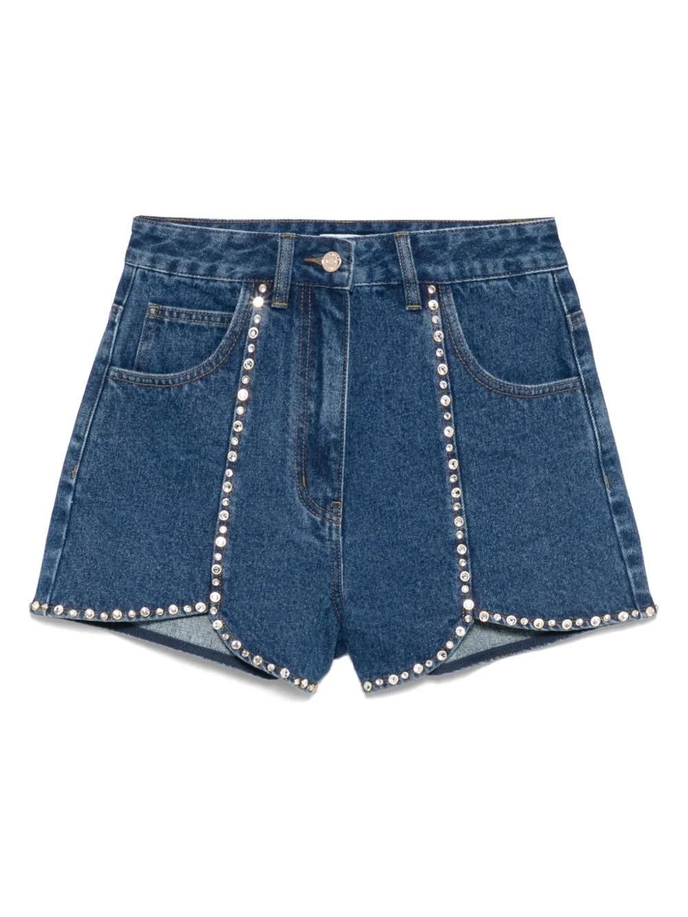 SANDRO Shorts verfraaid met stras Blauw