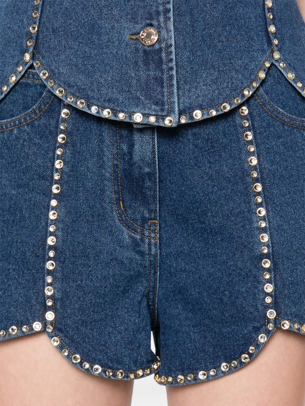 SANDRO Shorts verfraaid met stras Blauw