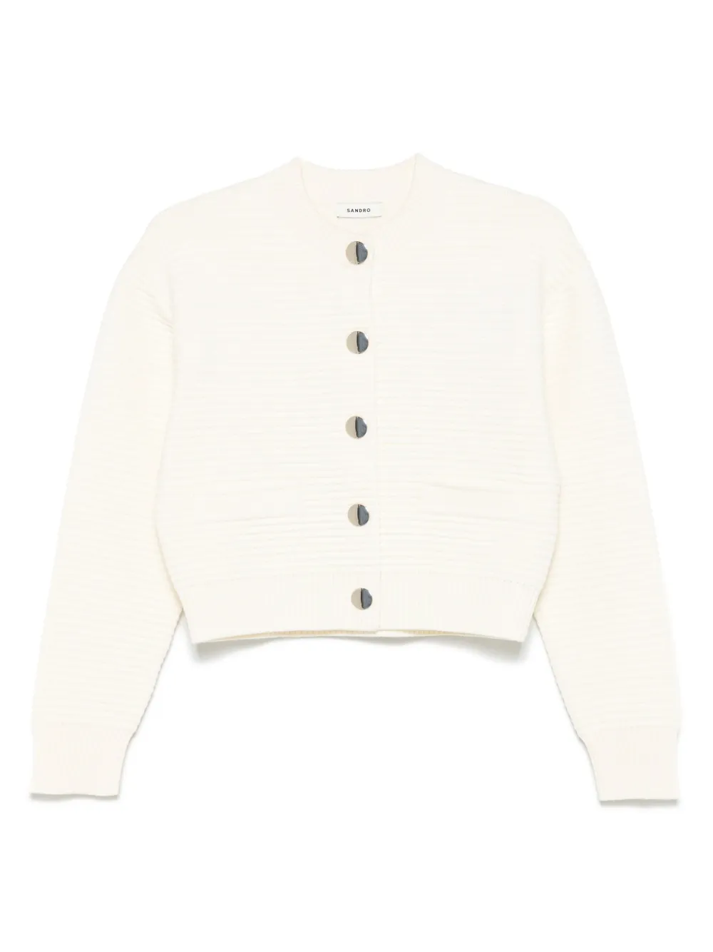 SANDRO Vest met ronde hals Beige