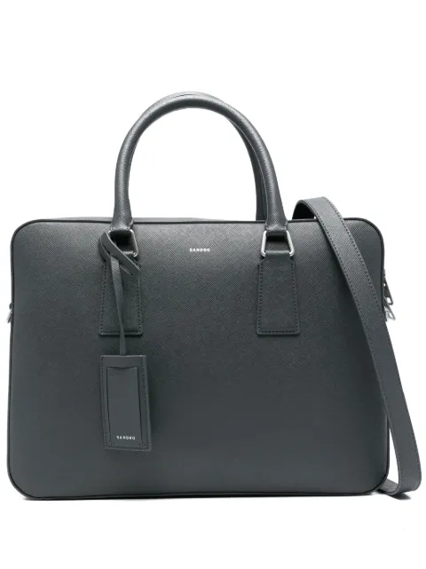 SANDRO logo-print briefcase