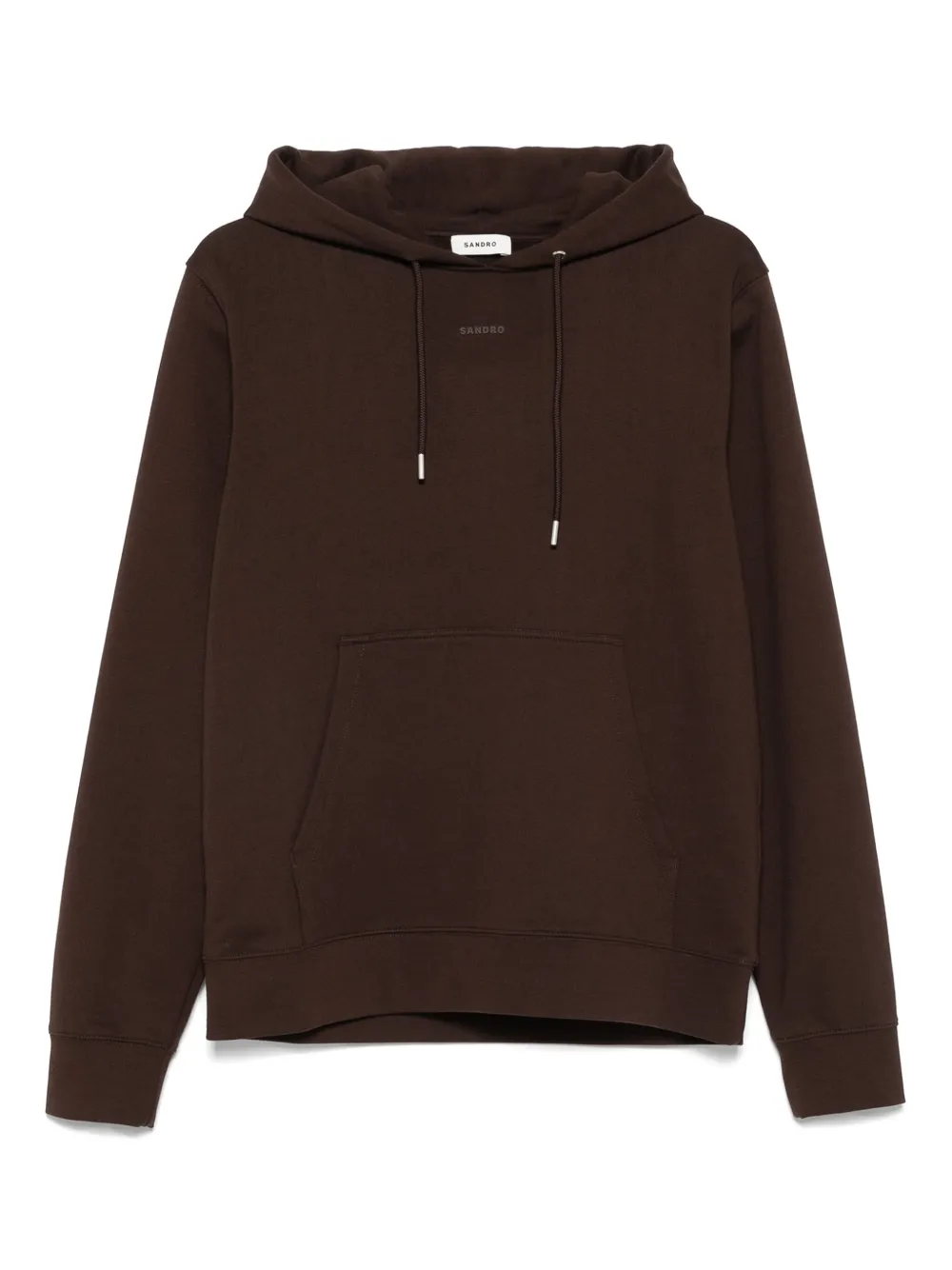 SANDRO Hoodie met logoprint Bruin