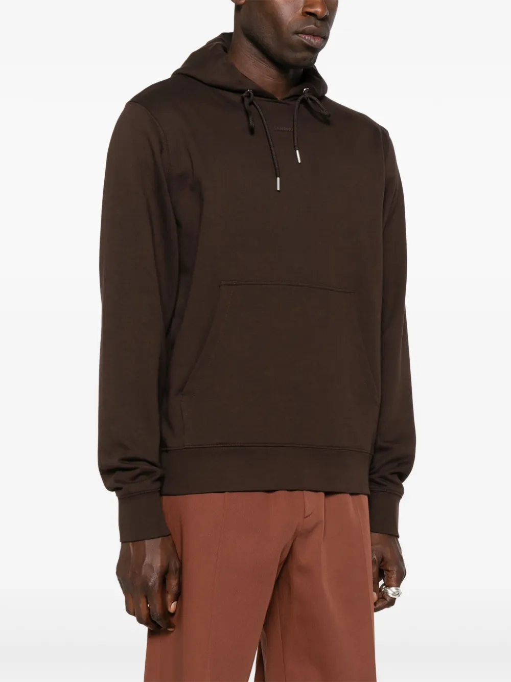 SANDRO Hoodie met logoprint Bruin