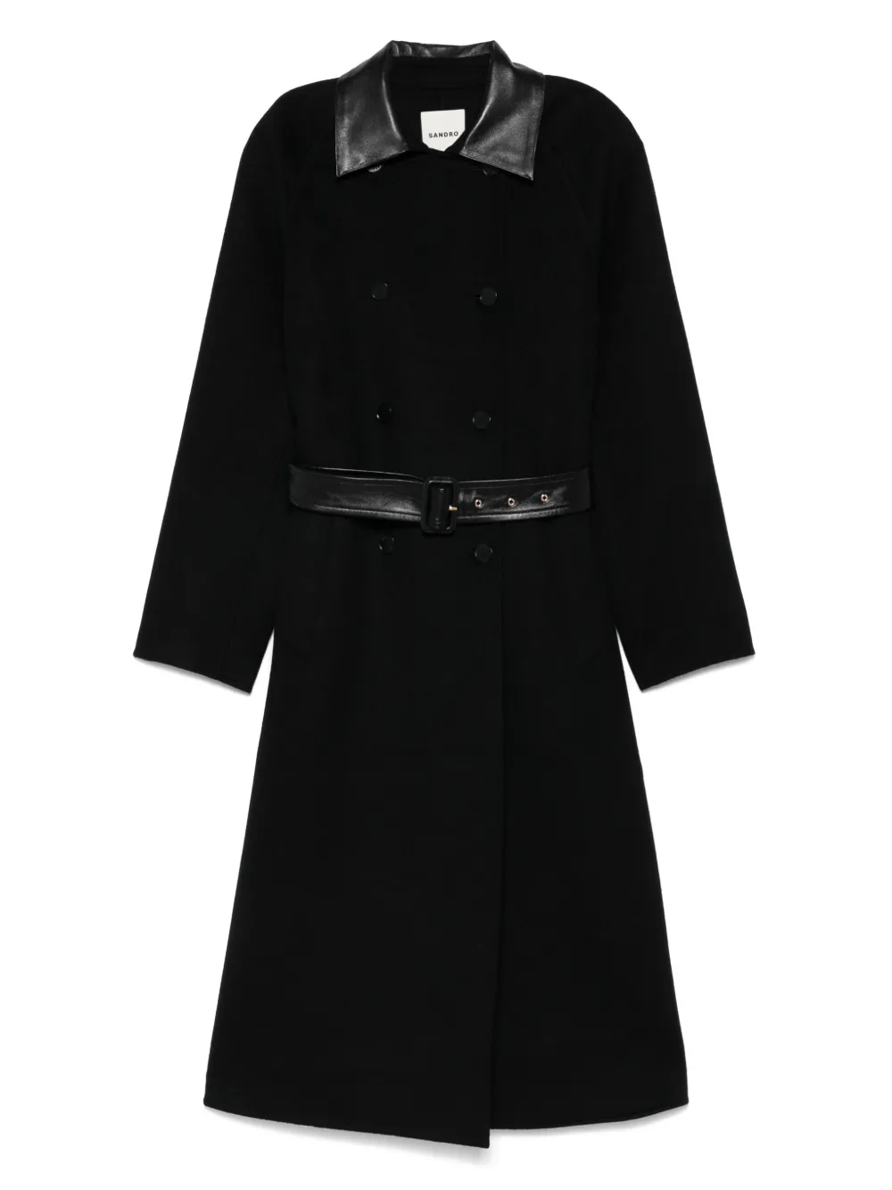 SANDRO double-breasted coat | Black | Image 1