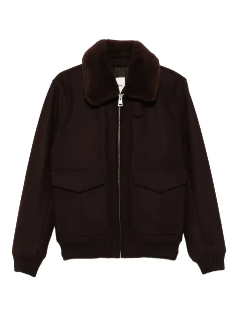 SANDRO shearling-collar jacket