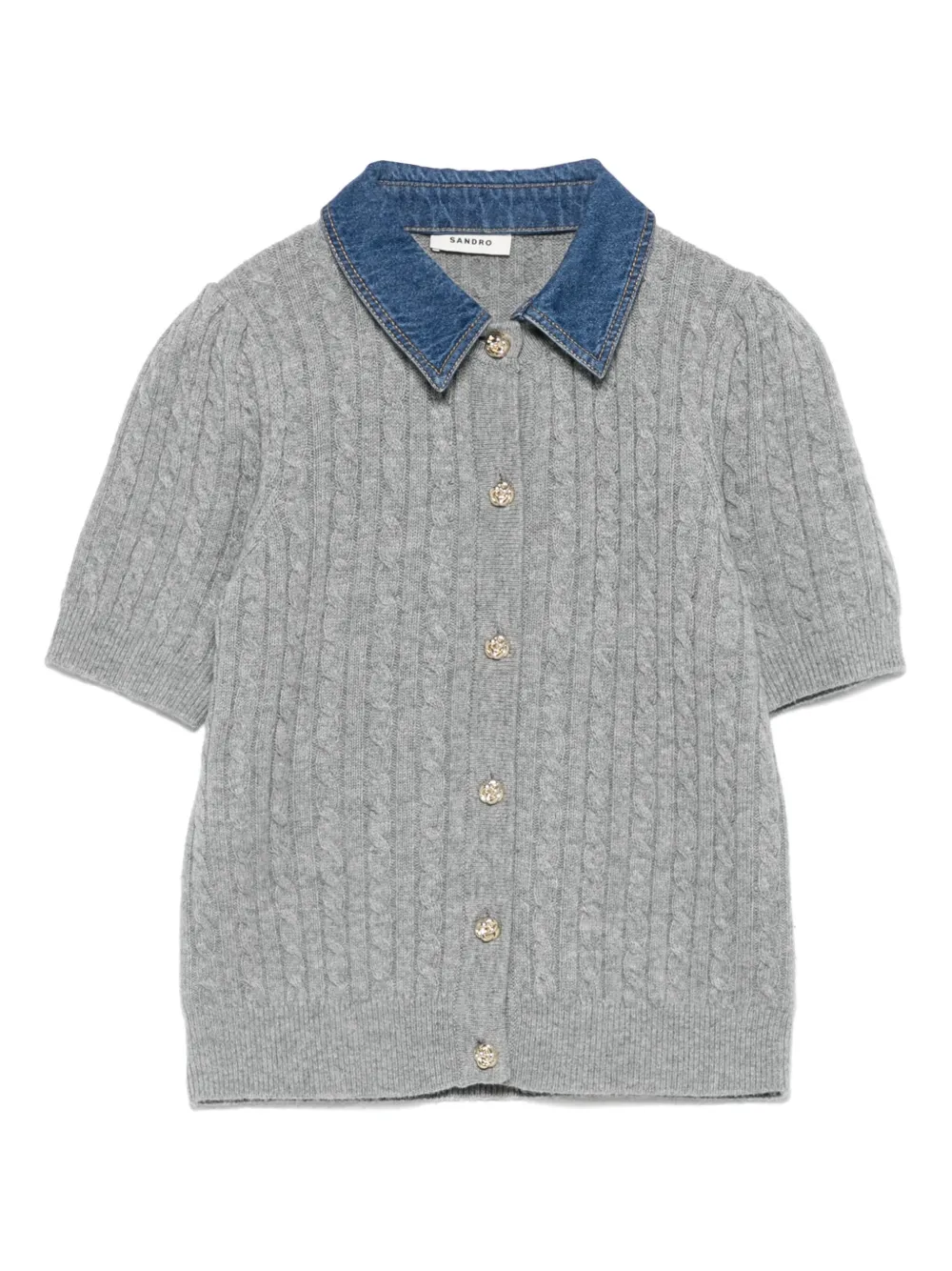 SANDRO Wollen vest Grijs
