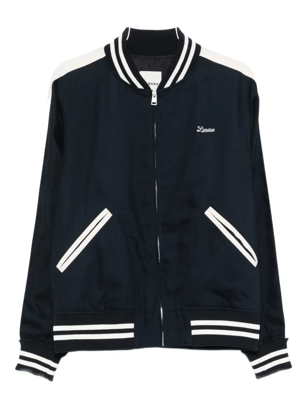 SANDRO Bomber con ricamo - Blu