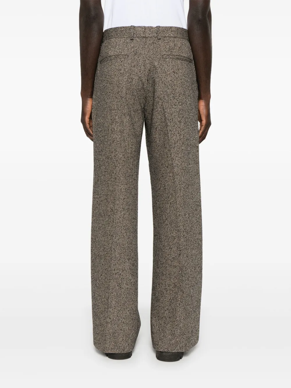 SANDRO Broek met geplooid detail Bruin