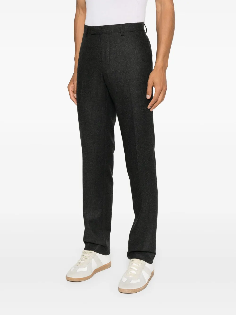 SANDRO High waist straight broek Grijs