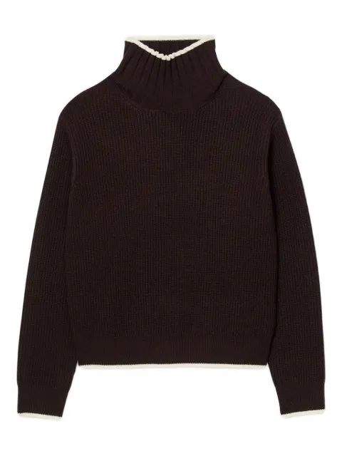 SANDRO ruffled turtleneck sweater