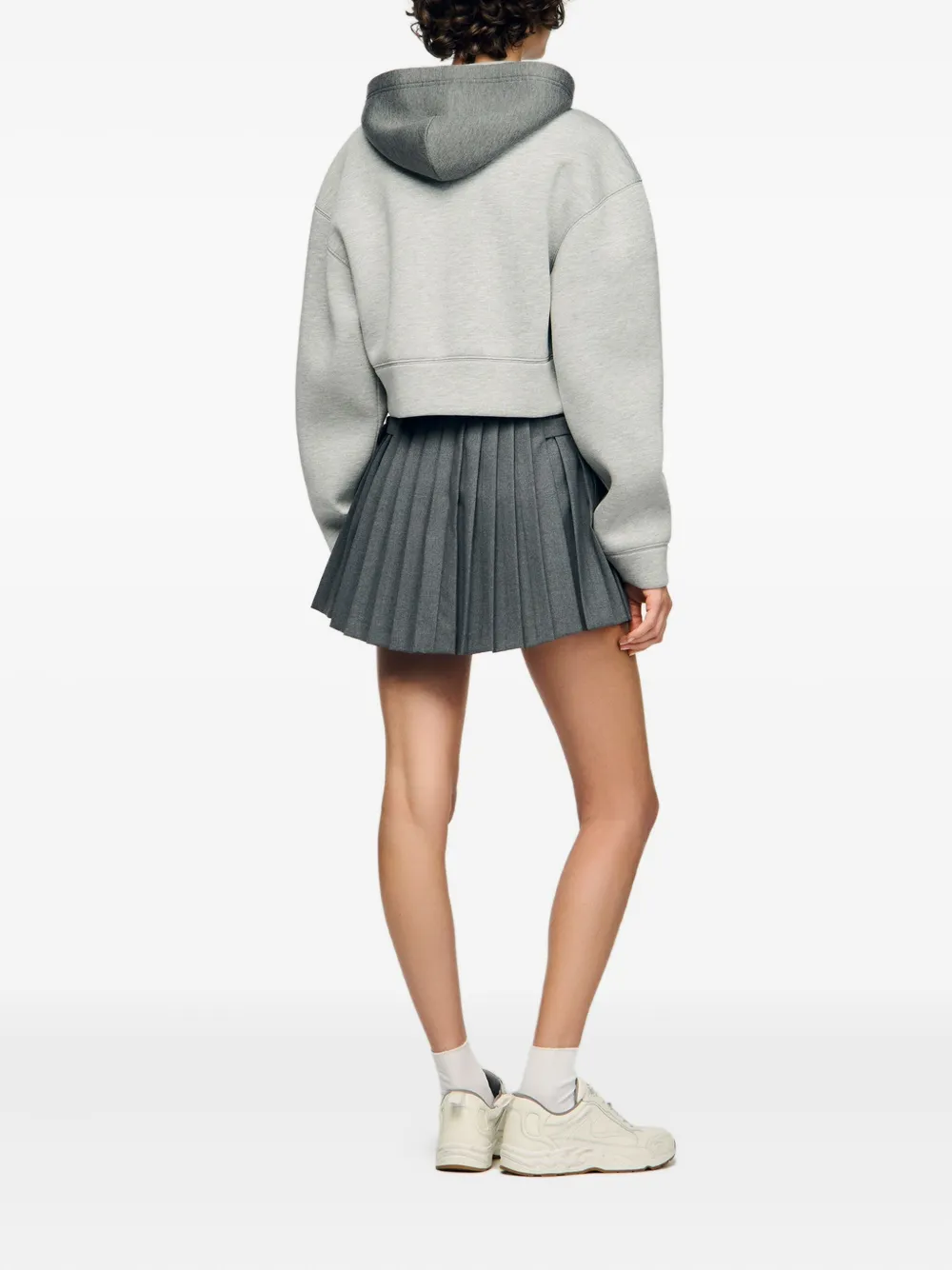 SANDRO Hoodie met rits Grijs