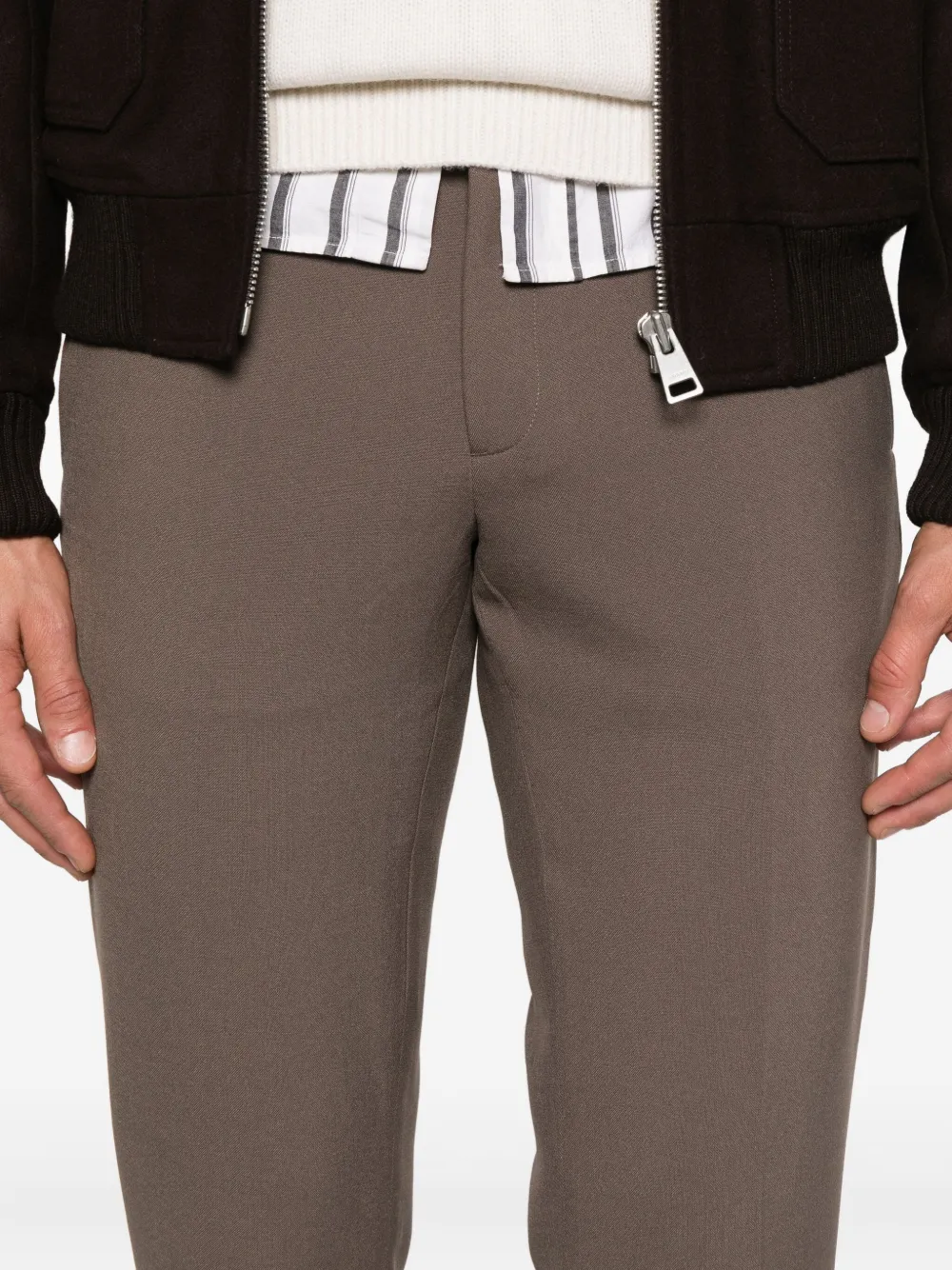 SANDRO Straight broek Bruin