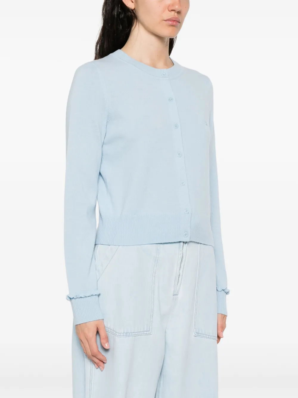 SANDRO Vest met ruches afwerking Blauw
