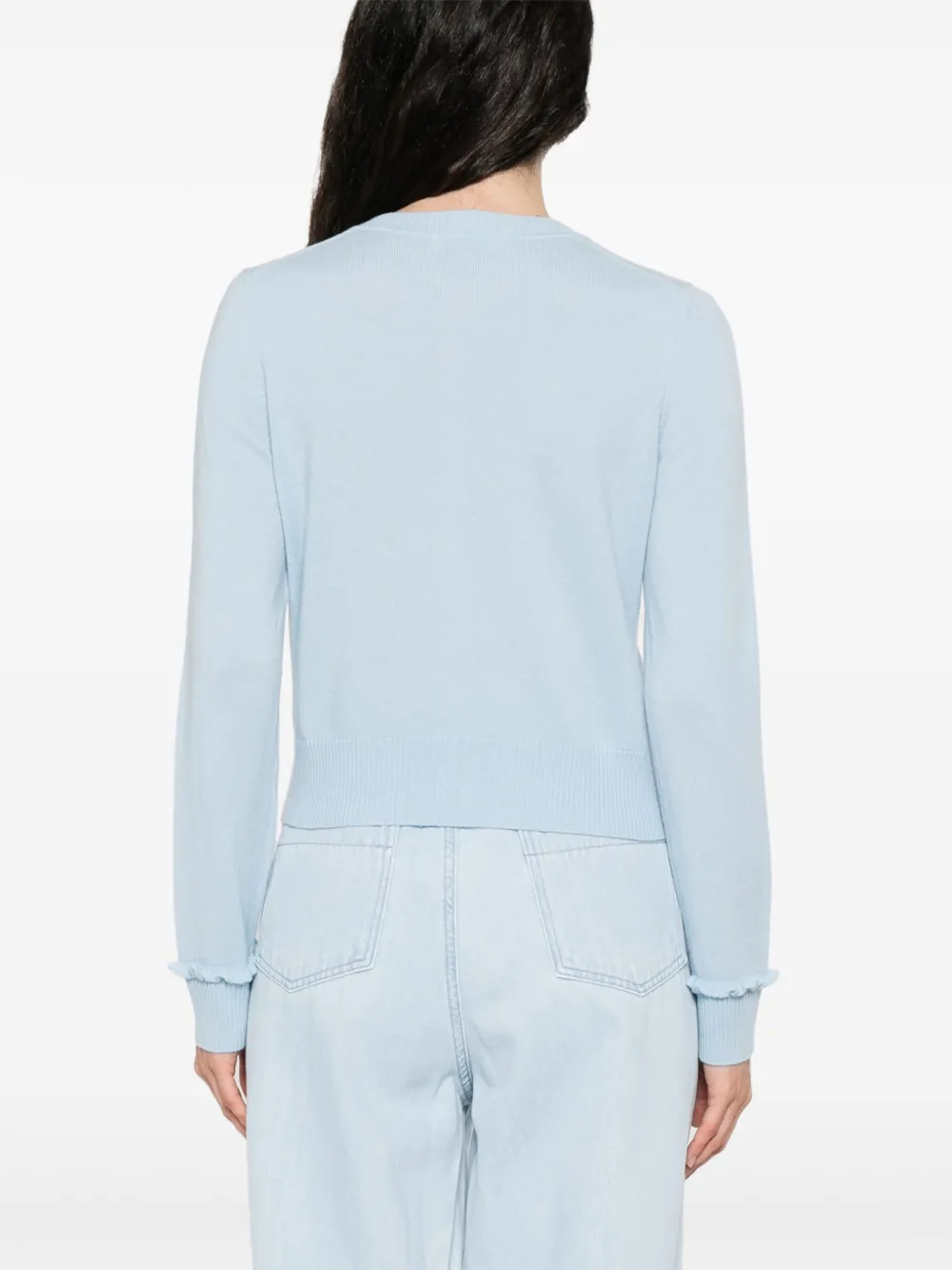 SANDRO Vest met ruches afwerking Blauw