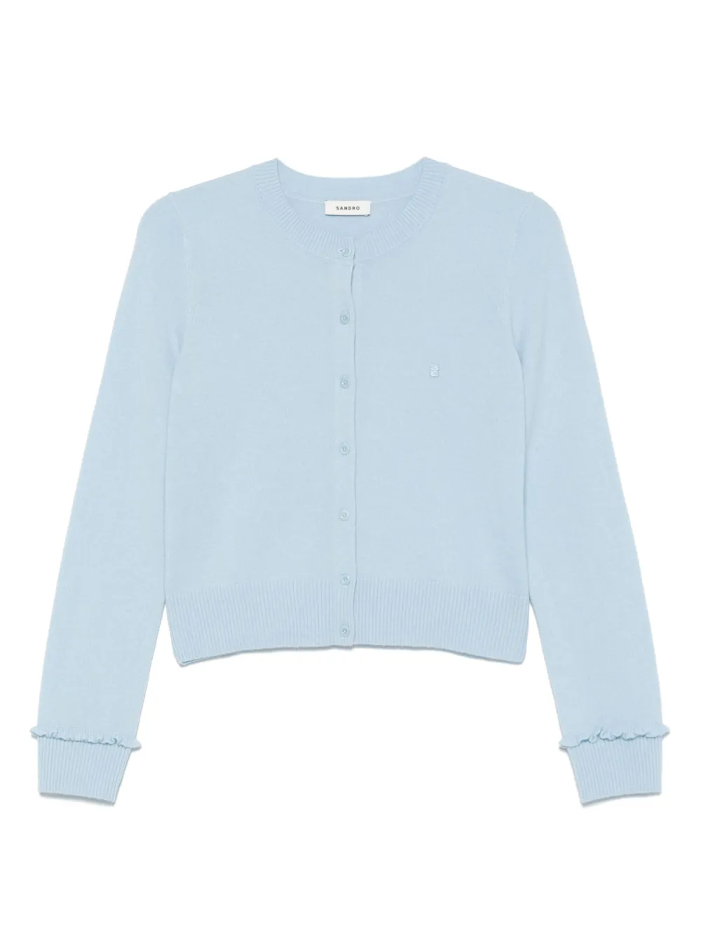 SANDRO Vest met ruches afwerking Blauw