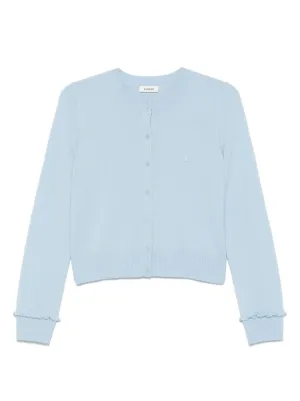 SANDRO ベージュ 長袖カーディガン XS ✨良品✨ベージュ Sサイズ 長袖カーディガン サラサラ涼しげ