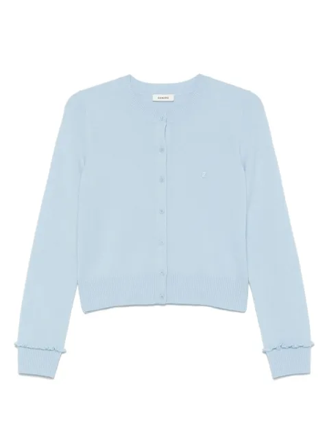 SANDRO ruffle-trim cardigan