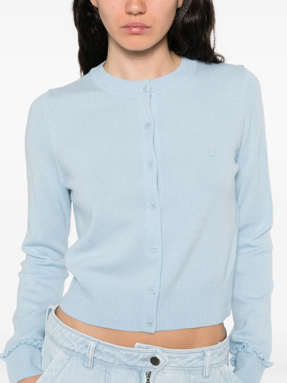SANDRO Vest met ruches afwerking Blauw