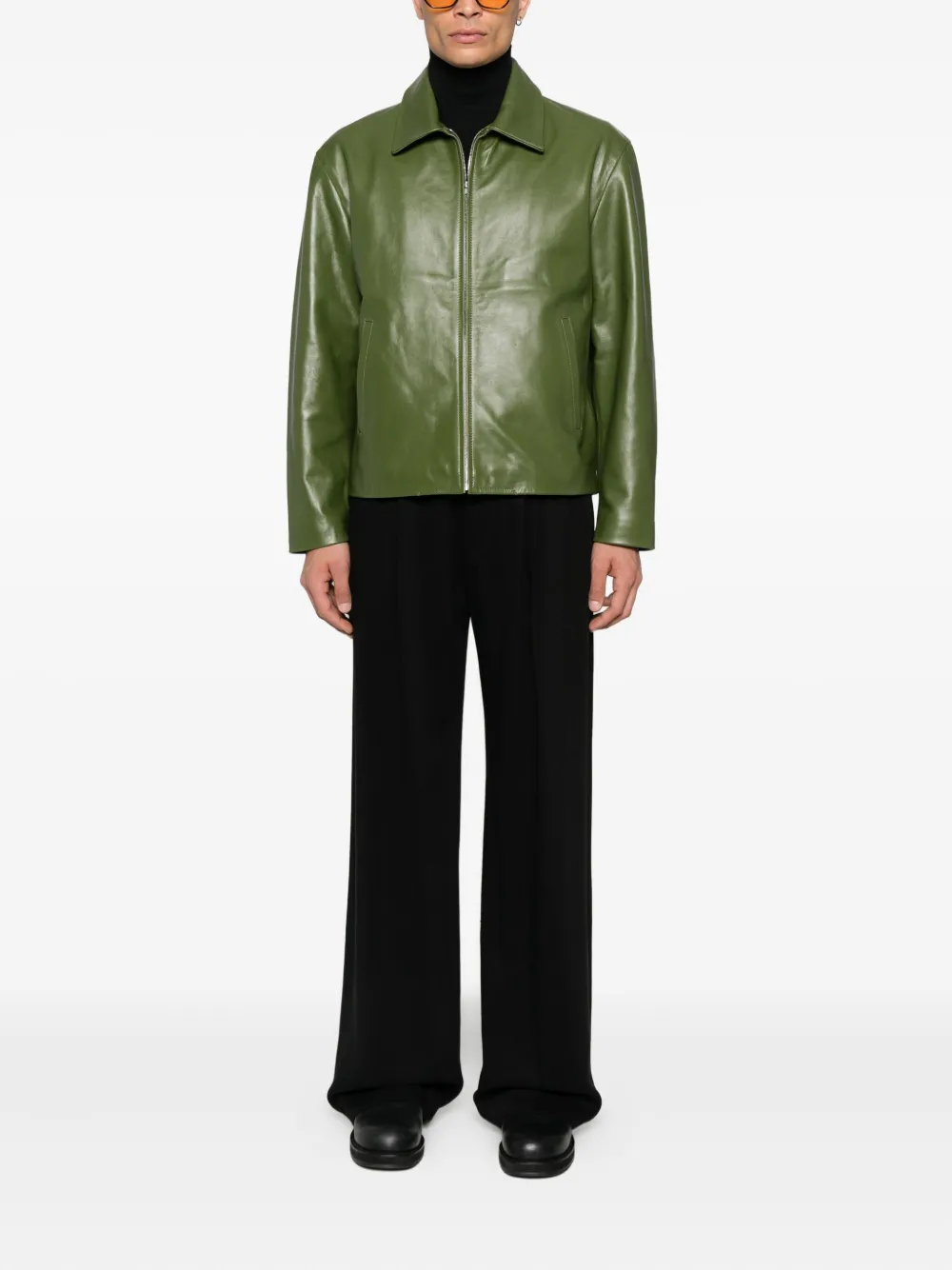 SANDRO chamarra de piel con cierre en la parte delantera | Chamarras de piel | Image 2