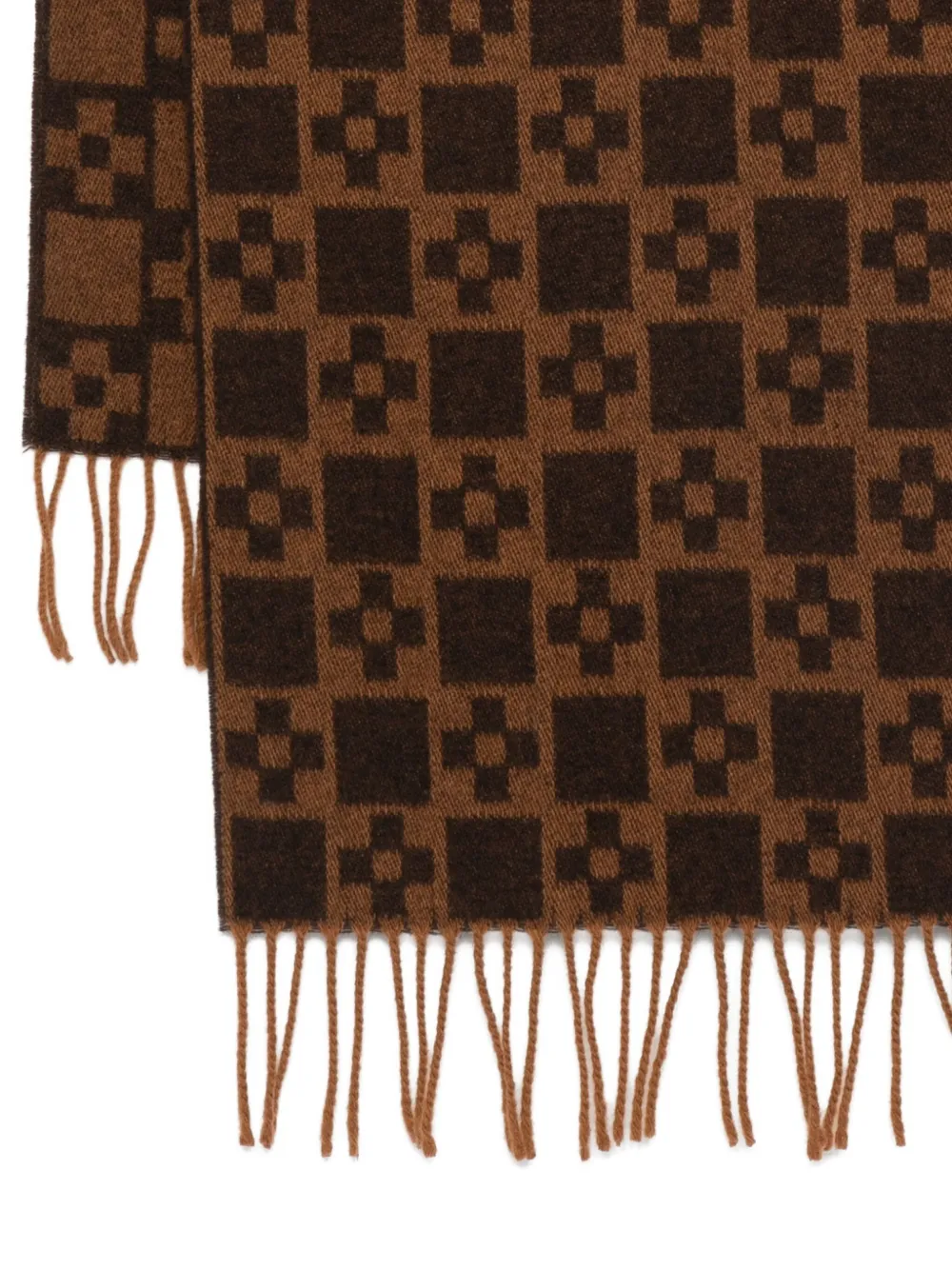 SANDRO Sjaal met geometrische patroon Bruin