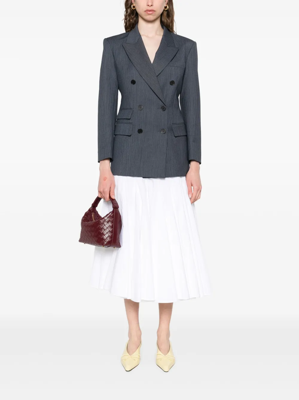 SANDRO Gestreepte blazer Blauw