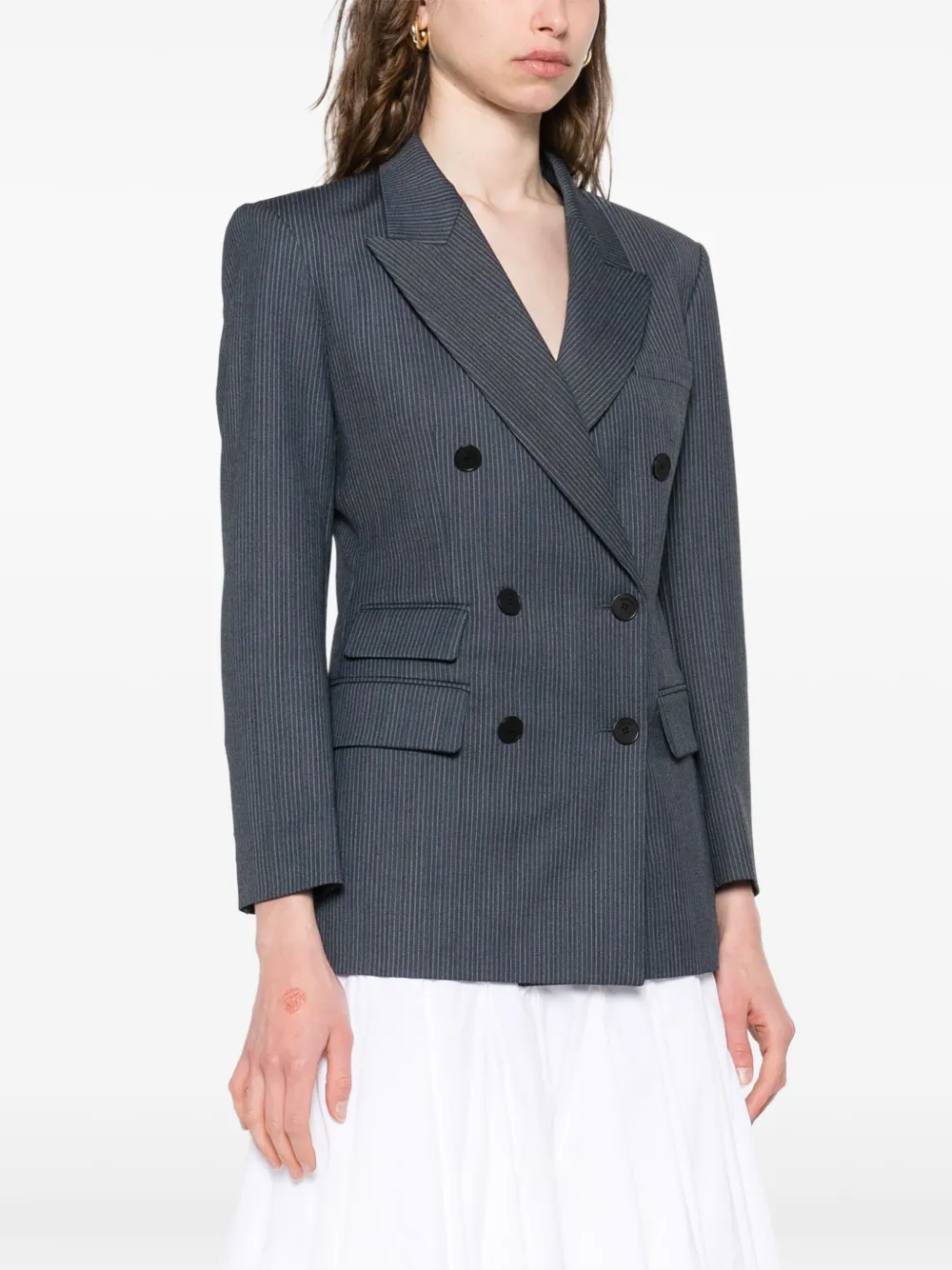 SANDRO Gestreepte blazer Blauw
