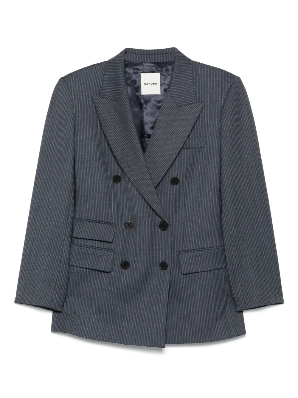 SANDRO Gestreepte blazer Blauw