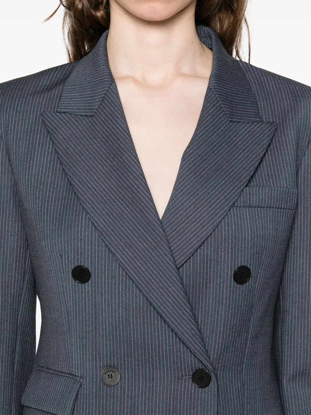 SANDRO Gestreepte blazer Blauw