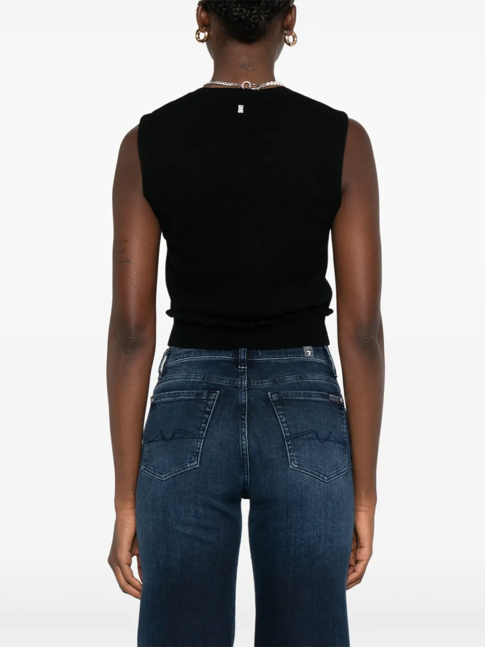 SANDRO Mouwloze top Zwart