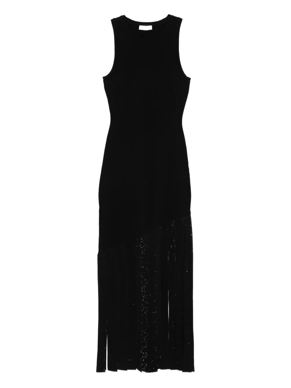SANDRO vestido largo con flecos | negro | Image 1