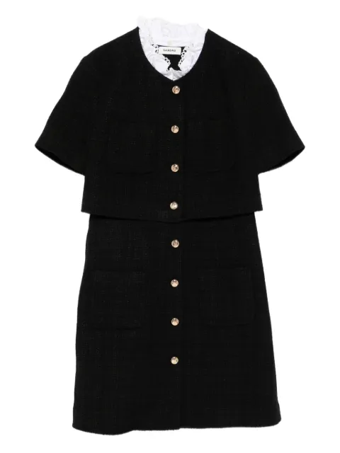 SANDRO button-detailed tweed mini dress