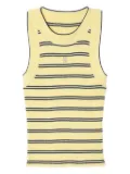 SANDRO ribbed striped top - LIGHT YELLOW